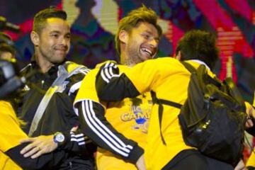 La celebración del Equipo Tigres UANL Campeon del Torneo Apertura 2015 de la Liga MX