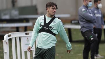 Rodri, en un entrenamiento. 