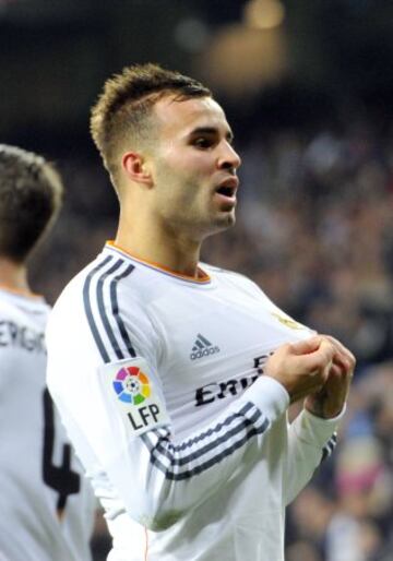 Jesé celebra un gol al Atlético de Madrid en la Copa del Rey 2014.
