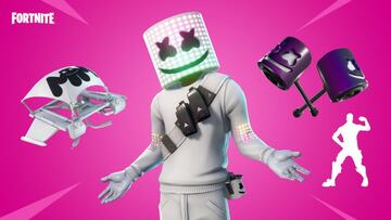 Arte oficial del skin Marshmello en Fortnite