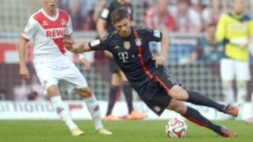 Xabi Alonso, en el partido ante el Colonia.