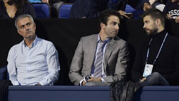 Mourinho y Piqué ven juntos el partido de Djokovic en Londres