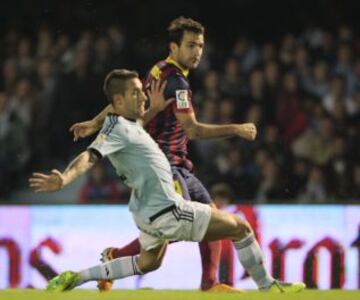 Celta de Vigo-Barcelona. 0-3. Cesc Fábregas anota el tercer gol.