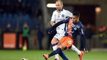 Riyad Boudebouz, durante un partido con el Montpellier.