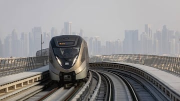 The metro in Doha, Qatar, on Saturday, Nov. 19, 2022. Embattled FIFA President?Gianni Infantino?pushed back against criticism of the Qatar World Cup a day before the tournament begins following years of planning. Photographer: Christopher Pike/Bloomberg via Getty Images