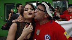 Belleza y color: así se vivió la previa del duelo Brasil-Chile