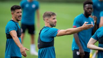 Yeray con Berchiche y Williams en Lezama.