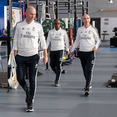 Día 1 para 'Zizou': volvió con su cuerpo técnico a Valdebebas