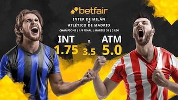 Inter de Milán vs. Club Atlético de Madrid: horario, TV, estadísticas, cuadro y pronósticos