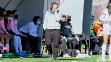 María Pry durante un partido con el Madrid CFF.