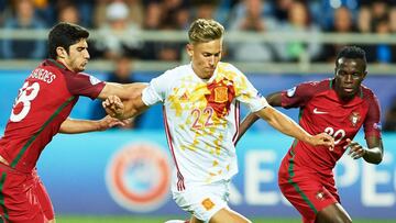 Marcos Llorente, con Espa&ntilde;a contra Portugal.