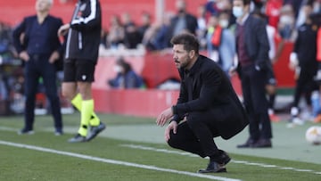 Simeone, en el Mallorca-Atl&eacute;tico. 