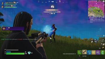 Infligimos daño a un jugador enemigo con un Fusil Explosionador E-11