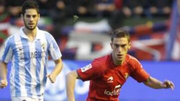 Roberto Torres, durante un encuentro con Osasuna.