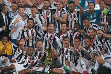 Celebraci車n de la Juventus por la consecuci車n de la Copa de Italia ante el Mil芍n.