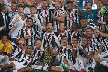 Celebración de la Juventus por la consecución de la Copa de Italia ante el Milán. 