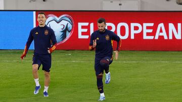 15/11/23 SELECCION ESPAÑOLA ESPAÑA
ENTRENAMIENTO EN EL LIMASSOL STADIUM DE CHIPRE
FASE DE CLASIFICACION A LA EUROCOPA 2024 
ALEJANDRO GRIMALDO  JOSE LUIS GAYA