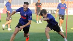 Santiago Arias durante un entrenamiento con Atl&eacute;tico de Madrid.