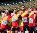 España tuvo muy cerca el oro de 4x400 y celebró el bronce