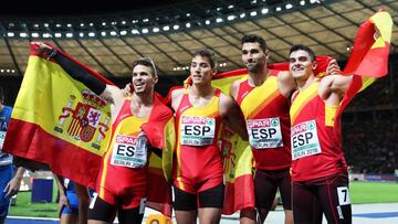 Espa?a tuvo muy cerca el oro de 4x400 y celebr¨® el bronce