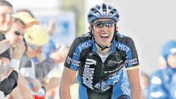 <b>EXHAUSTO. </b>Alberto Contador se vació para vencer en Mende.