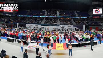 Imagen panorámica de la inauguración del Campeonato Mundial de Karate de Madrid.
