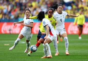 Mira las mejores imágenes del debut de la Selección Colombia en el Mundial Femenino de Australia y Nueva Zelanda ante Corea del Sur.