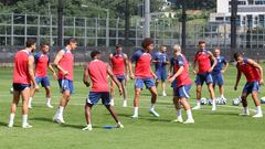 El Atlético se entrena en Corea.