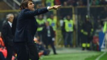 Conte, durante el partido.