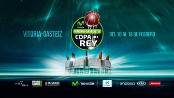 Cartel promocional de la Copa del Rey 2017, que se celebrar&aacute; en Vitoria del 16 al 19 de febrero.