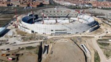Así están ahora las obras en el nuevo estadio del Atlético.
