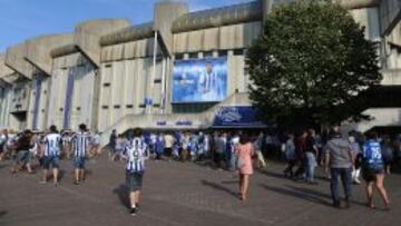 Vista exterior del estadio de Anoeta.