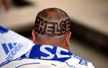 Fans who let their football passion level go to their heads... literally