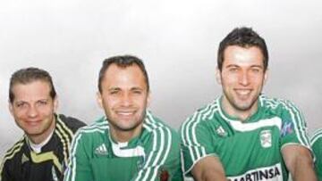 <b>VERDES. </b>Luis, Marquinho, Torras y Schumacher, ahora juntos.