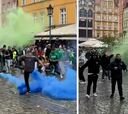 Terror en las calles antes de la final: batalla campal entre aficionados de Betis y Chelsea
