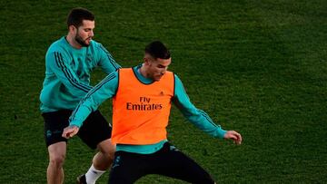 Theo, durante un entrenamiento del Real Madrid.