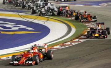 Sebastian Vettel a la cabeza, seguido de Ricciardo.