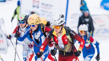 Imagen de una competición de esquí de montaña.