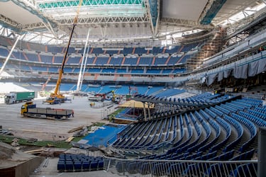 Nuevas imágenes de las obras del Estadio Santiago Bernabéu.