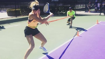 Maria Sharapova mostr&oacute; en las redes sociales c&oacute;mo marchan sus entrenamientos para volver al circuito WTA tras su sanci&oacute;n por su positivo por meldonium.