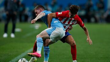 Rodrigo Riquelme, durante el partido contra el Manchester City.