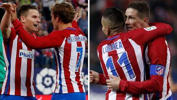 Gameiro y Griezmann y Correa y Torres.