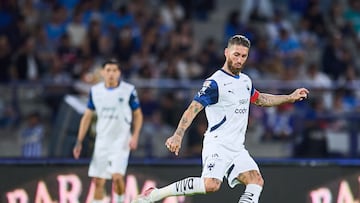 Sergio Ramos of Monterrey during the 11th round match between Cruz Azul and Monterrey as part of the Liga BBVA MX, Torneo Clausura 2025 at Olimpico Universitario Stadium, on March 08, 2025 in Mexico City, Mexico.