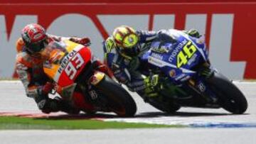 Duelo Márquez-Rossi en el Gran Premio de Holanda.