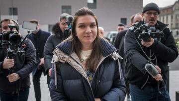 Simona Halep, el pasado 7 de febrero, saliendo de la sede del Tribunal de Arbitraje del Deporte en Lausana (Suiza).