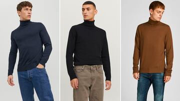 Jersey de cuello alto de Jack & Jones disponible en Amazon.