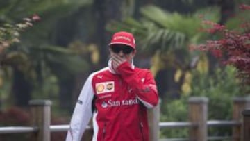 Kimi Raikkonen, en el circuito de Shanghai.