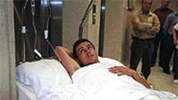 <B>CON SERENIDAD</b>. Carlos Aguilera es uno de los jugadores más veteranos no sólo del Atlético sino de la Liga y ayer estaba muy sereno.