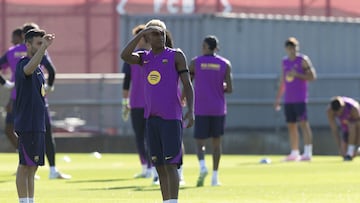 Entrenamiento del Barcelona previo a partido de La Liga Jornada 3 ante el Rayo Vallecano
