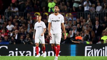 Franco V&aacute;zquez, durante el partido frente al Barcelona.